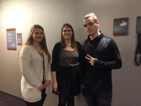 Youtuber iBlali, Katharina Eichkorn und Theresa Fuchs vom BSZ